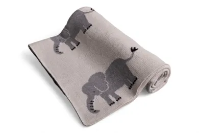 Babymatex, Słonie, kocyk bawełniany, 80-100 cm