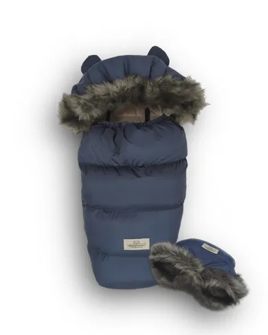 BabyMatex, śpiworek do wózka + mufka, venus, granatowy