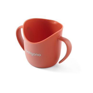 BabyOno, Flow, ergonomiczny kubek treningowy, pomarańczowy