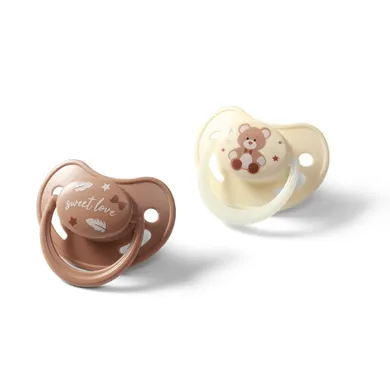 BabyOno, smoczki anatomiczne, silikonowe, 0-6 m