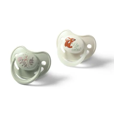 BabyOno, smoczki anatomiczne, silikonowe, 6-18 m