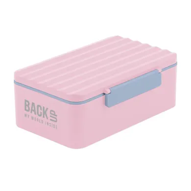 BackUp, lunchbox, różowo-szary