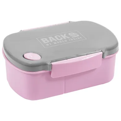 BackUp, lunchbox, różowo-szary
