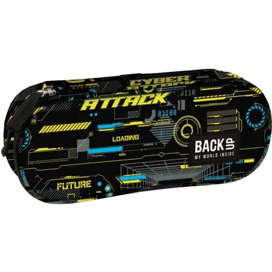 BackUp, piórnik, owalny, Cyber Attack