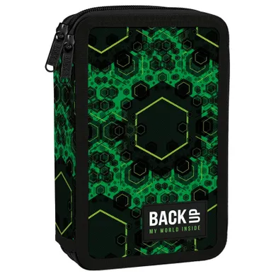 BackUp, piórnik rozkładany, podwójny, z wyposażeniem, Quantum