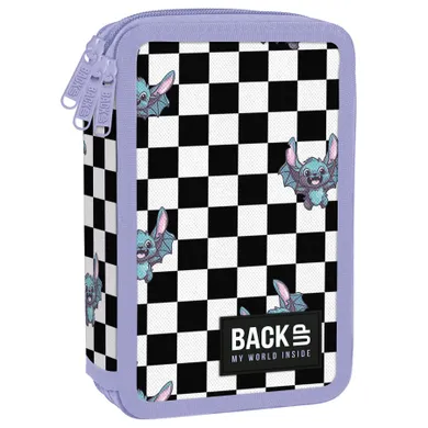 BackUp, piórnik rozkładany, potrójny, z wyposażeniem, Szachownica Fuzz