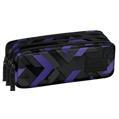 BackUp, piórnik saszetka, 3-komorowy, Nanostripes