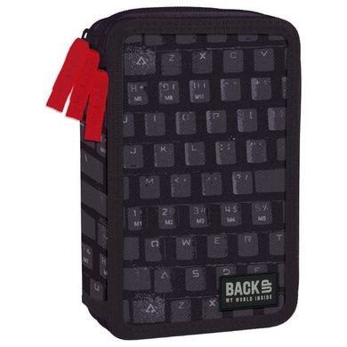 BackUp, piórnik trzykomorowy, z wyposażeniem