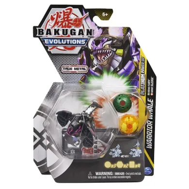 Bakugan Evolutions: zestaw ekstra moc: Platinum Warrior Whale + Nanogans, figurka