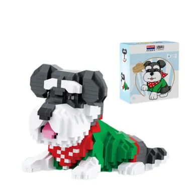 Balody, Pies Sznaucer z chustą, klocki konstrukcyjne, 886 elementów