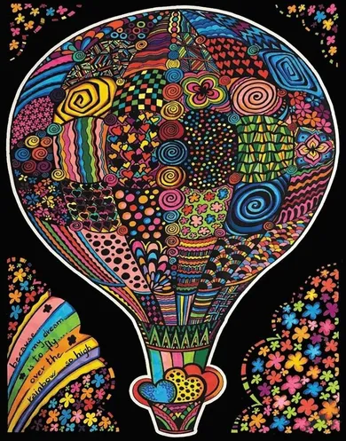 Balon. Kolorowanka welwetowa, 47-35 cm
