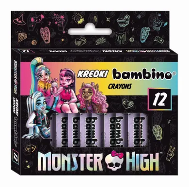 Bambino, Monster High, kredki, 12 kolorów