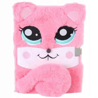 Bambino, pamiętnik z kłódką 3D, włochacz, A5, 96 kartek, Squirrel