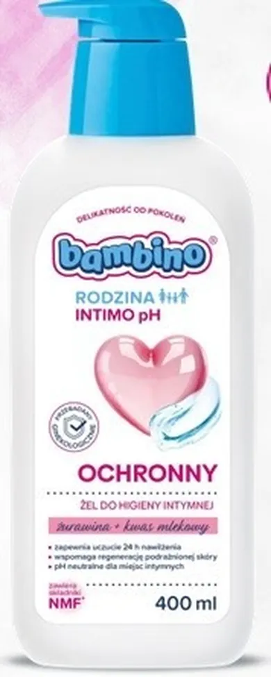 Bambino, Rodzina Intimo pH, ochronny żel do higieny intymnej, 400 ml