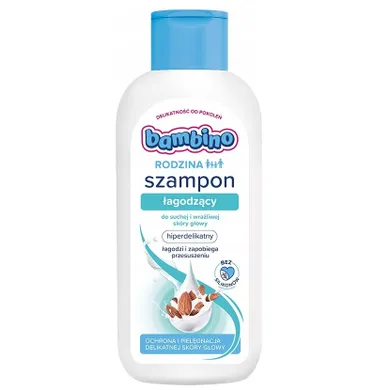 Bambino, Rodzina, szampon łagodzący do suchej i wrażliwej skóry głowy, 400 ml