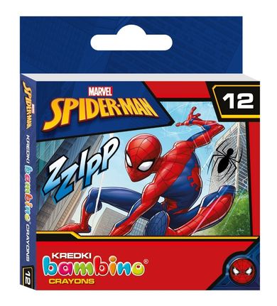 Bambino, Spider-Man, kredki, 12 kolorów