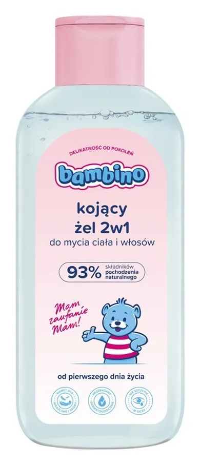 Bambino, żel kojący do mycia ciała i włosów, dla niemowląt 2w1