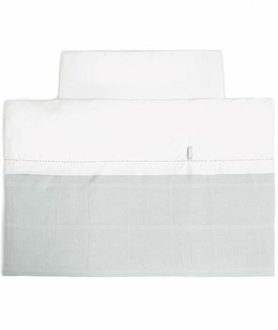 Bamboom, 2-częściowy komplet pościeli, bambus organiczny, biała&miętowa, 100-135 cm