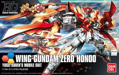 Bandai, High Grade Build Fighters, Wing Gundam Zero Honoo, figurka kolekcjonerska, 1:144