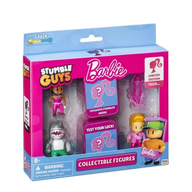 Bandai, Stumble Guys x Barbie, figurki kolekcjonerskie, 5,5 cm, 6 szt.