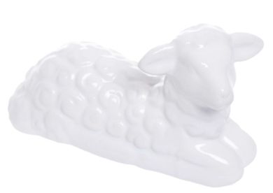 Baranek ceramiczny, biały, 10-5-6 cm