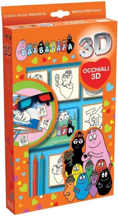 Barbapapa, pieczątki 3D i okulary