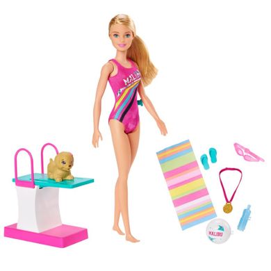 Barbie, Barbie pływaczka, zestaw z lalką i akcesoriami