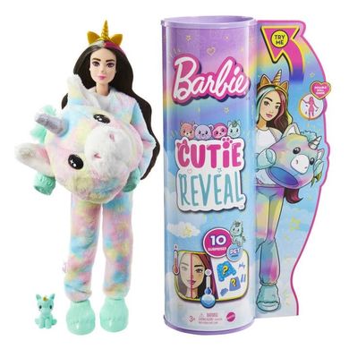 Barbie, Cutie Reveal, lalka jednorożec z akcesoriami, seria 2