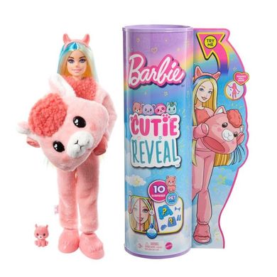 Barbie, Cutie Reveal, lalka lama z akcesoriami, seria 2