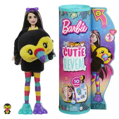 Barbie, Cutie Reveal, Tukan, lalka z serii Dżungla