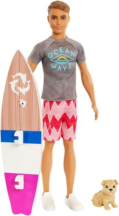 Barbie, Delfiny z Magicznej Wyspy, Ken surfer, lalka z akcesoriami