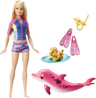Barbie, Delfiny z Magicznej Wyspy, Nurkowanie z delfinem, lalka z akcesoriami