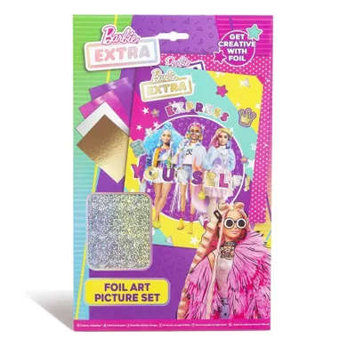 Barbie, extra brokatowa folia, zestaw artystyczny