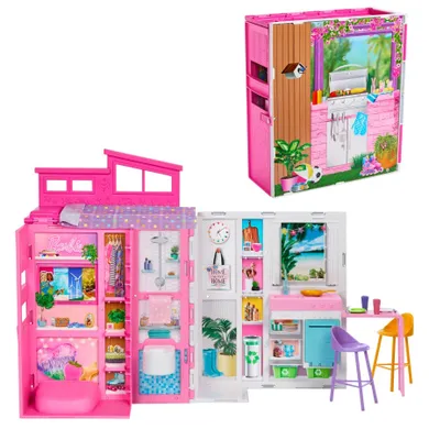 Barbie Fashionistas, przytulny domek dla lalek z akcesoriami, zestaw bez lalek
