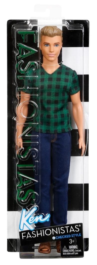 Barbie Fashionistas, Stylowy Ken, koszula w kratę, lalka