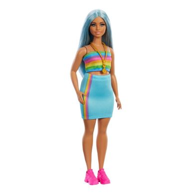 Barbie, Fashionistas, Tęczowo-niebieski komplet, lalka