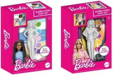 Barbie, figurka gipsowa, zestaw kreatywny z farbkami