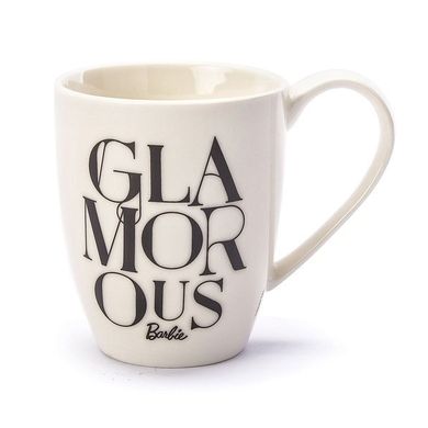Barbie, Glamour, kubek porcelanowy, biały, 400 ml