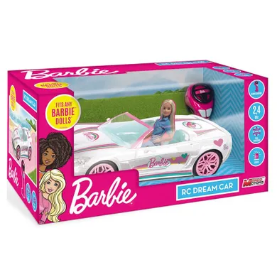 Barbie, kabriolet, pojazd zdalnie sterowany, biały