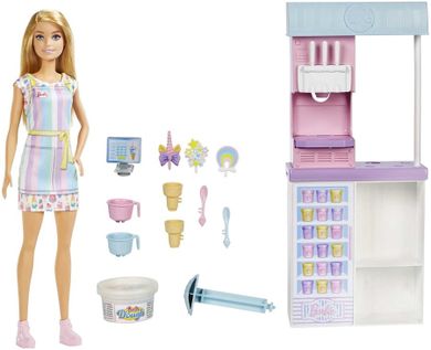 Barbie, Lodziarnia, zestaw z lalką
