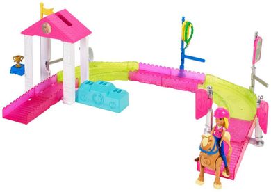 Barbie, On the Go, Wyścig kucyków, zestaw z kucykiem i lalką