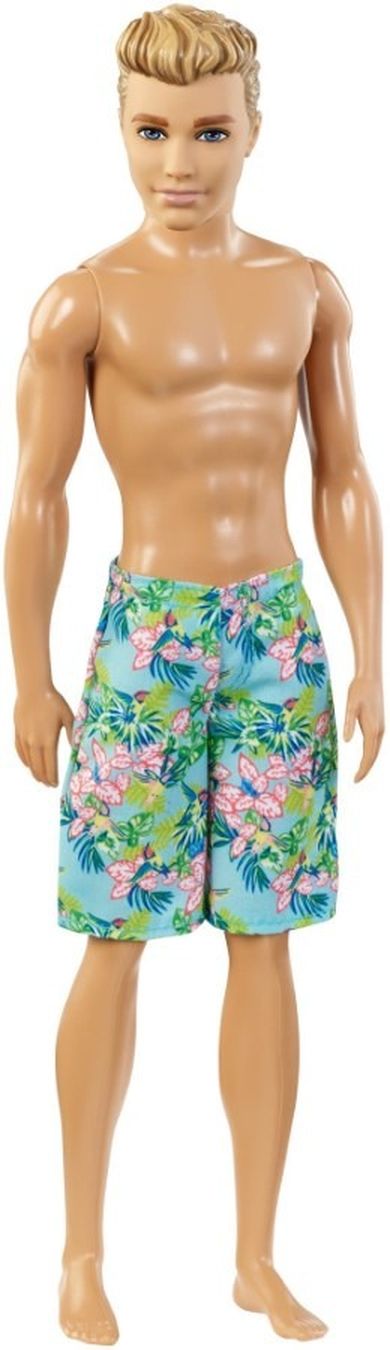 Barbie, plażowa lalka Ken, spodenki w kwiaty