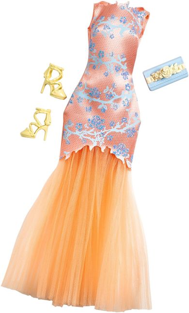 Barbie, Sukienki z dodatkami, CFX97, zestaw akcesoriów