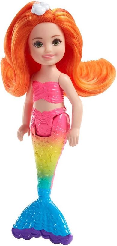 Barbie, syrenka Chelsea z rudymi włosami, lalka