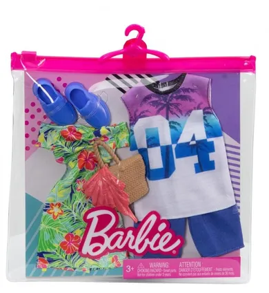 Barbie, ubranka dla Barbie i Kena, zestaw