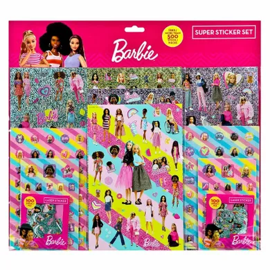 Barbie, zestaw naklejek, 500 szt.