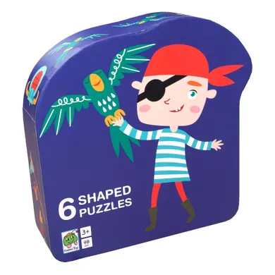 Barbo Toys, Pirat, puzzle w ozdobnym pudełku, 6 układanek
