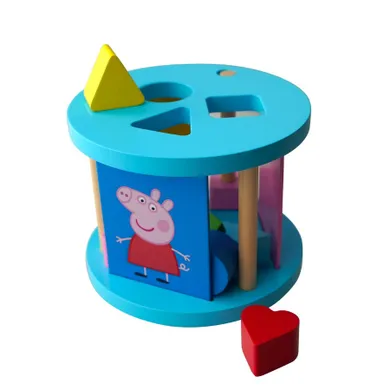 Barbo Toys, Świnka Peppa, drewniany sorter, rozpoznawanie kolorów i kształtów