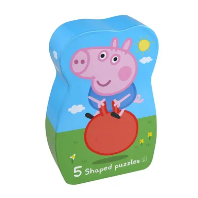 Barbo Toys, Świnka Peppa, George, puzzle w ozdobnym pudełku, 5 układanek