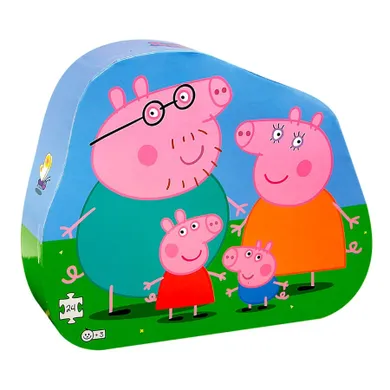 Barbo Toys, Świnka Peppa, Rodzina, puzzle w ozdobnym pudełku, 24 elementy